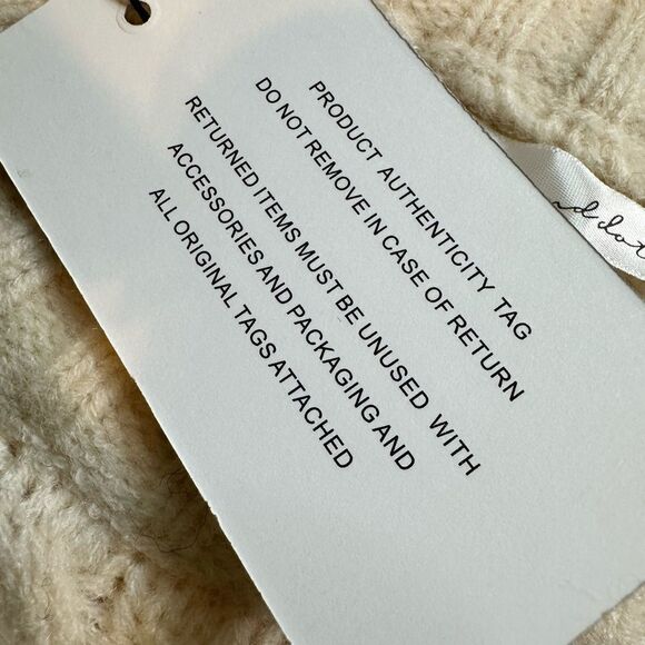 NWT Line & Dot Women’s Fair Isle Oversized Pullover Sweater Cream A Size XS - Picture 6 of 6